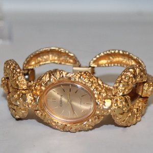 Rare Vintage CARAN Swiss Made 12 Jewels Art Deco Watch Bracelet